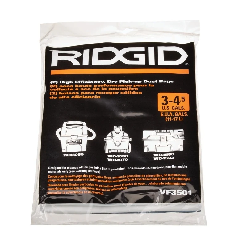 Ridgid 23738 High-Efficiency Dust Bags (VF3501)
